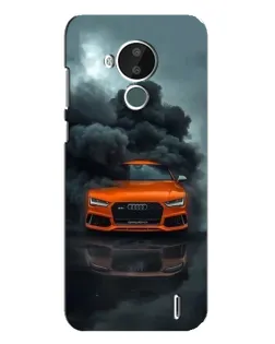 Чохол для Nokia C30 з картинкою «Audi у хмарах диму»