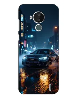 Чохол для Nokia C30 з картинкою «Нічне місто та Audi»