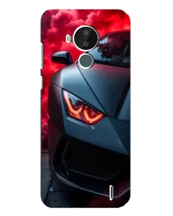 Чохол для Nokia C30 з картинкою «Lamborghini червоне сяйво»
