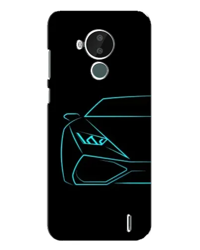 Чохол для Nokia C30 з картинкою «Блакитний силует Lamborghini» Чохол для Nokia C30 з картинкою «Блакитний силует Lamborghini»