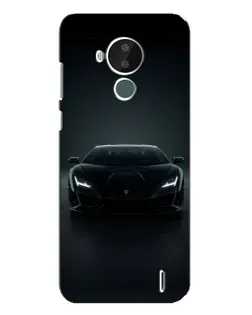 Чохол для Nokia C30 з картинкою «Чорний Lamborghini Aventador»