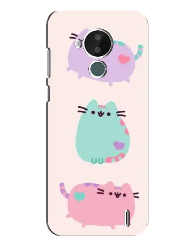 Чохол для Nokia C30 з картинкою «Pusheen тріо»