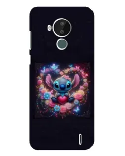 Чехол для Nokia C30 с картинкой «Stitch в цветах» Чехол для Nokia C30 с картинкой «Stitch в цветах»