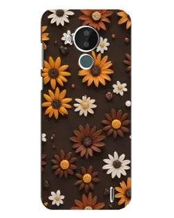 Чехол для Nokia C30 с картинкой «Узор из маленьких подсолнухов» Чехол для Nokia C30 с картинкой «Узор из маленьких подсолнухов»