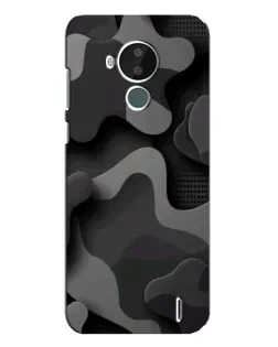 Чохол для Nokia C30 з картинкою «Темний абстрактний камуфляж»
