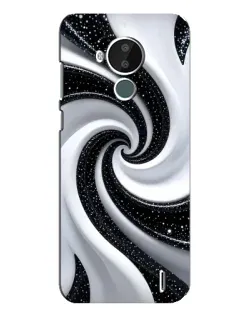 Чохол для Nokia C30 з картинкою «Чорно-біла спіраль»
