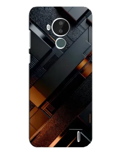Чохол для Nokia C30 з картинкою «Чорні геометричні блоки» Чохол для Nokia C30 з картинкою «Чорні геометричні блоки»
