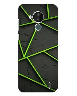 Чохол для Nokia C30 з картинкою «Зелені геометричні лінії»