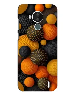 Чохол для Nokia C30 з картинкою «Об'ємні помаранчеві сфери»