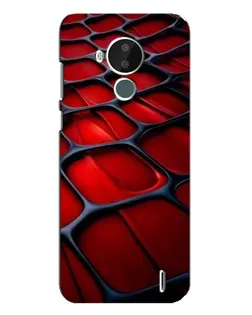 Чохол для Nokia C30 з картинкою «Червона глянцева сітка»