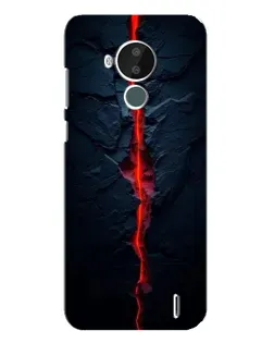 Чохол для Nokia C30 з картинкою «Червона лавова тріщина»