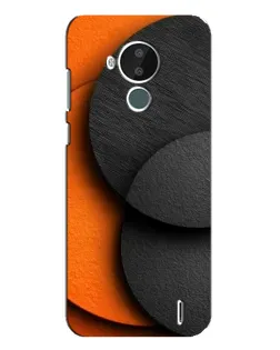 Чохол для Nokia C30 з картинкою «Геометрія помаранчевих кіл»