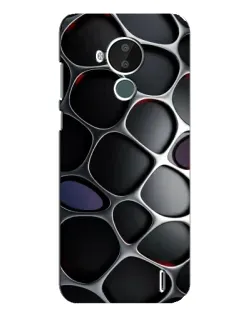 Чохол для Nokia C30 з картинкою «Об'ємна темна решітка»