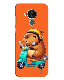 Чохол для Nokia C30 з картинкою «Капібара на скутері»