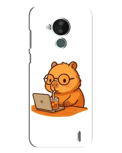 Чохол для Nokia C30 з картинкою «Капібара з ноутбуком»