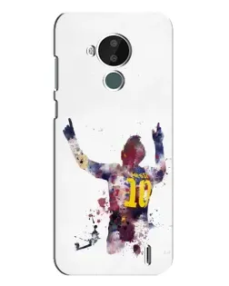 Чехол для Nokia C30 с картинкой «Акварельный Месси Барселона»