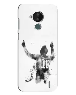 Чохол для Nokia C30 з картинкою «Чорно-білий силует Мессі» Чохол для Nokia C30 з картинкою «Чорно-білий силует Мессі»