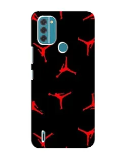 Чехол для Nokia C31 с картинкой «Jordan Red Pattern»