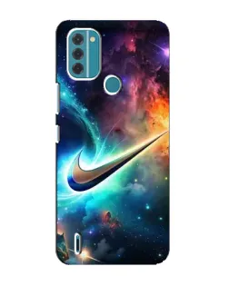 Чохол для Nokia C31 з картинкою «Космічний Nike Swoosh»