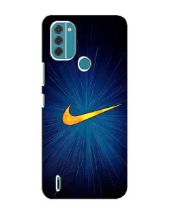 Чехол для Nokia C31 с картинкой «Синий пульс Nike»