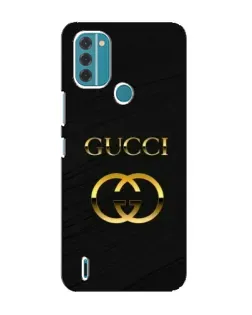 Чохол для Nokia C31 з картинкою «Золотий логотип Gucci»