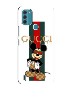 Чохол для Nokia C31 з картинкою «Міккі Маус Gucci — смуги»