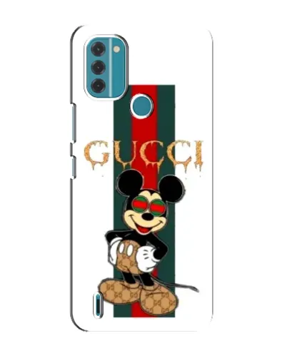 Чохол для Nokia C31 з картинкою «Міккі Маус Gucci — смуги»