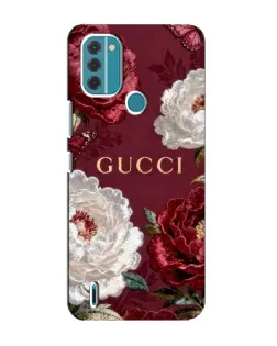Чехол для Nokia C31 с картинкой «Gucci — бордовые розы»