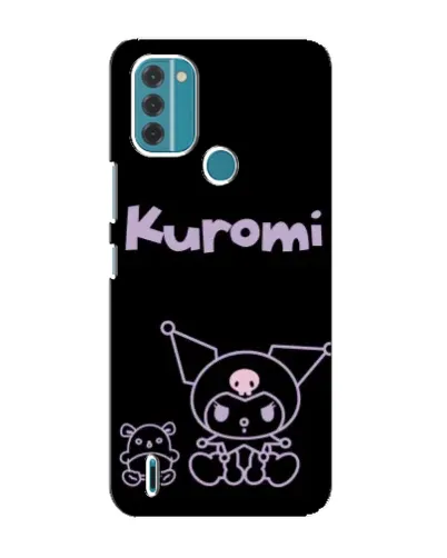 Чехол для Nokia C31 с картинкой «Kuromi — черный минимализм»