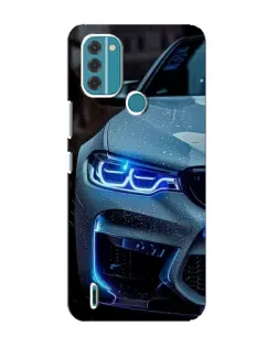 Чохол для Nokia C31 з картинкою «Погляд BMW з синіми фарами»