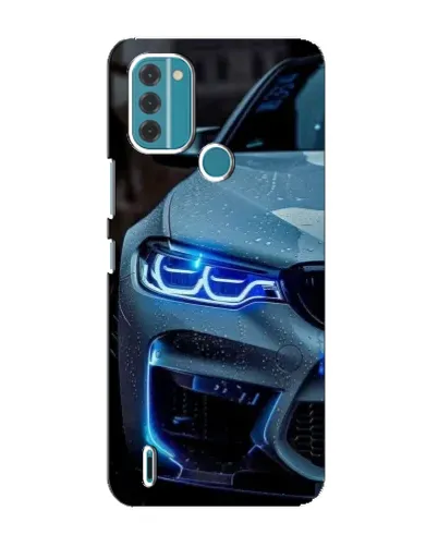 Чохол для Nokia C31 з картинкою «Погляд BMW з синіми фарами»