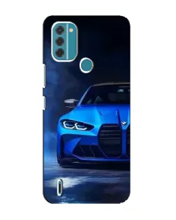 Чохол для Nokia C31 з картинкою «Блакитна BMW M4»
