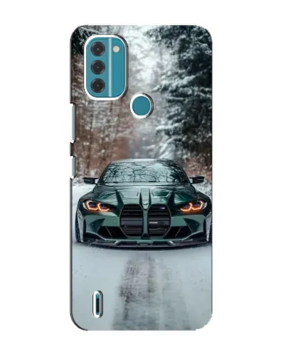 Чохол для Nokia C31 з картинкою «BMW у зимовому лісі»