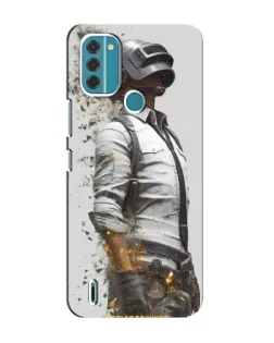 Чохол для Nokia C31 з картинкою «PUBG — боєць у пилу»