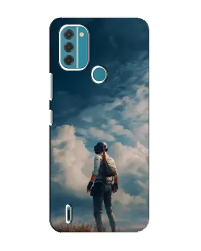 Чохол для Nokia C31 з картинкою «Герой PUBG на скелі»