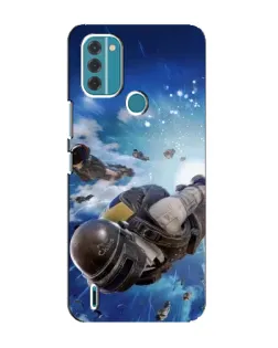 Чохол для Nokia C31 з картинкою «Десант PUBG — стрибок»