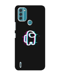 Чехол для Nokia C31 с картинкой «Among Us неон»