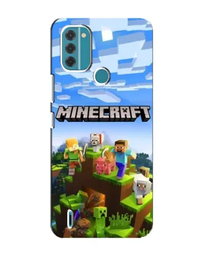 Чохол для Nokia C31 з картинкою «Minecraft класичний світ»