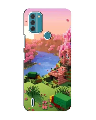 Чохол для Nokia C31 з картинкою «Рожеве дерево Minecraft»