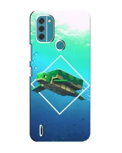 Чехол для Nokia C31 с картинкой «Черепаха Minecraft»