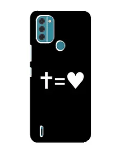 Чехол для Nokia C31 с картинкой «Крест и Сердце»