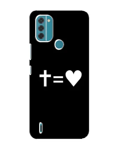 Чехол для Nokia C31 с картинкой «Крест и Сердце»