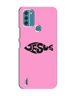 Чехол для Nokia C31 с картинкой «Розовый символ  Jesus»