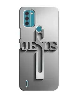 Чехол для Nokia C31 с картинкой «Металлический крест Jesus»