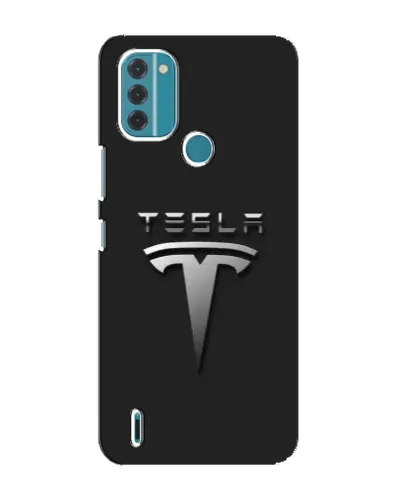 Чохол для Nokia C31 з картинкою «Сталевий логотип Tesla»