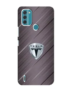 Чохол для Nokia C31 з картинкою «Металева текстура Tesla»