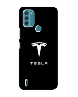 Чохол для Nokia C31 з картинкою «Tesla White Logo»