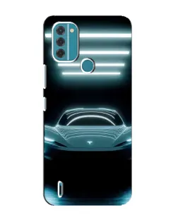 Чохол для Nokia C31 з картинкою «Tesla в неоні»