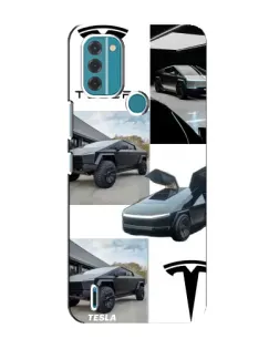 Чохол для Nokia C31 з картинкою «Колаж Cybertruck Tesla»