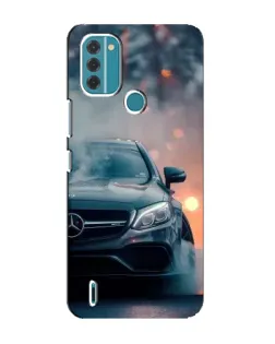 Чехол для Nokia C31 с картинкой «Mercedes — ночной город»